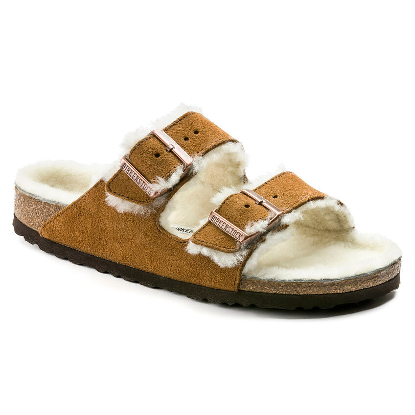 Birkenstock Ciabatta Donna Arizona Shearling Suede Mink