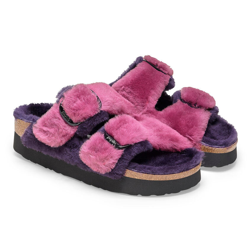 Birkenstock Women's Arizona Big Buckle Platform Slipper Dark Berry
