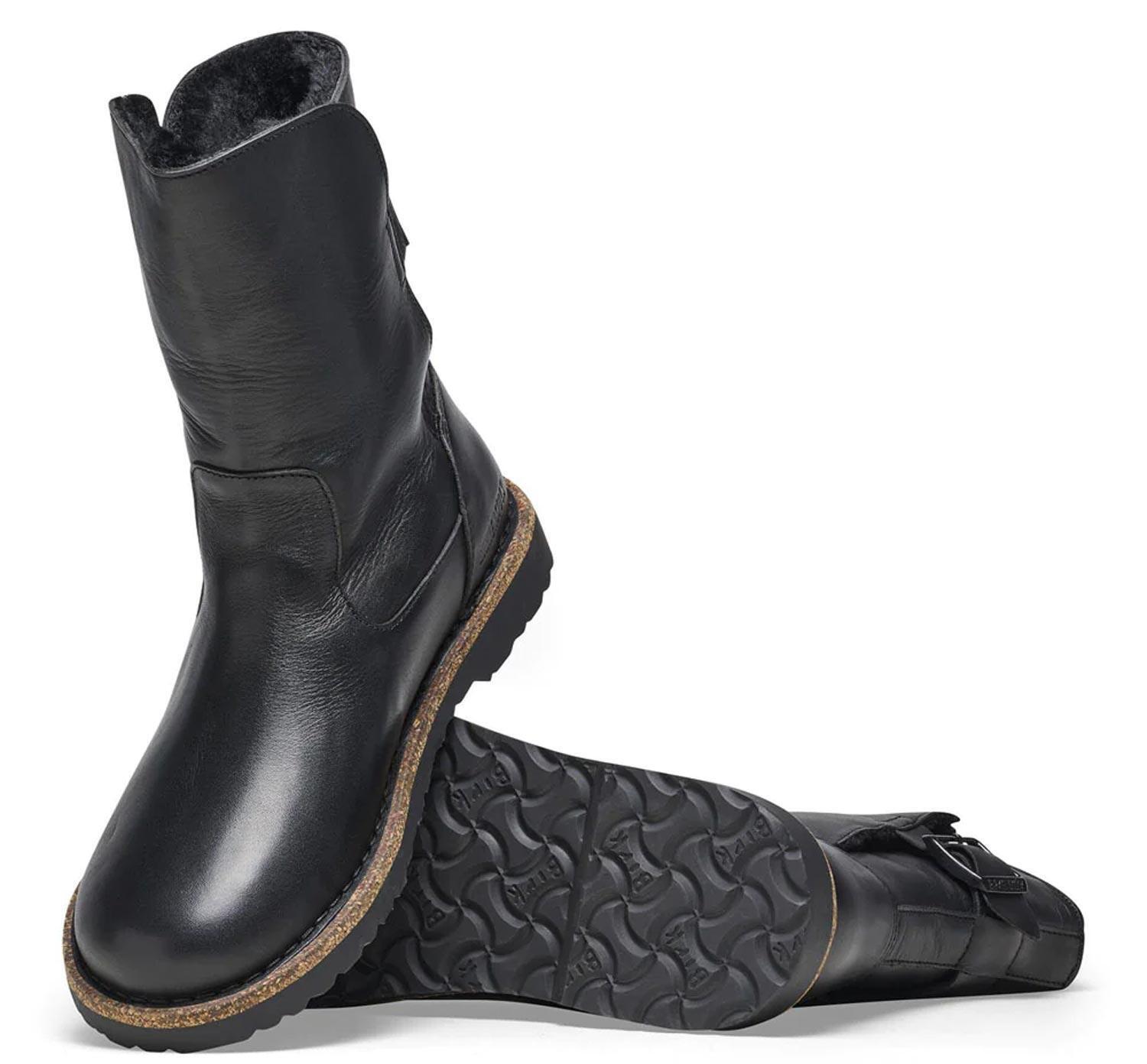 Birkenstock Biker Women Uppsala Shearling Leather Black