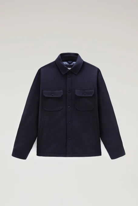 WOOLRICH Men's Alaskan Jacket WOOS0066 Blue Melton
