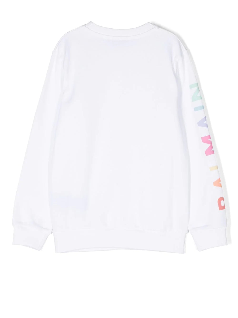 Balmain Kids White sweatshirt with multicolored print