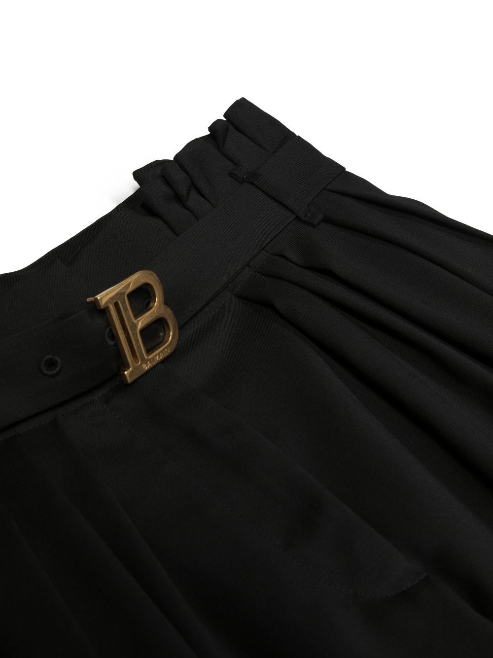 Balmain Kids Black trousers with pleats