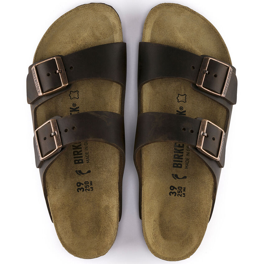 Birkenstock Ciabatta Uomo Arizona Oiled Leather Habana