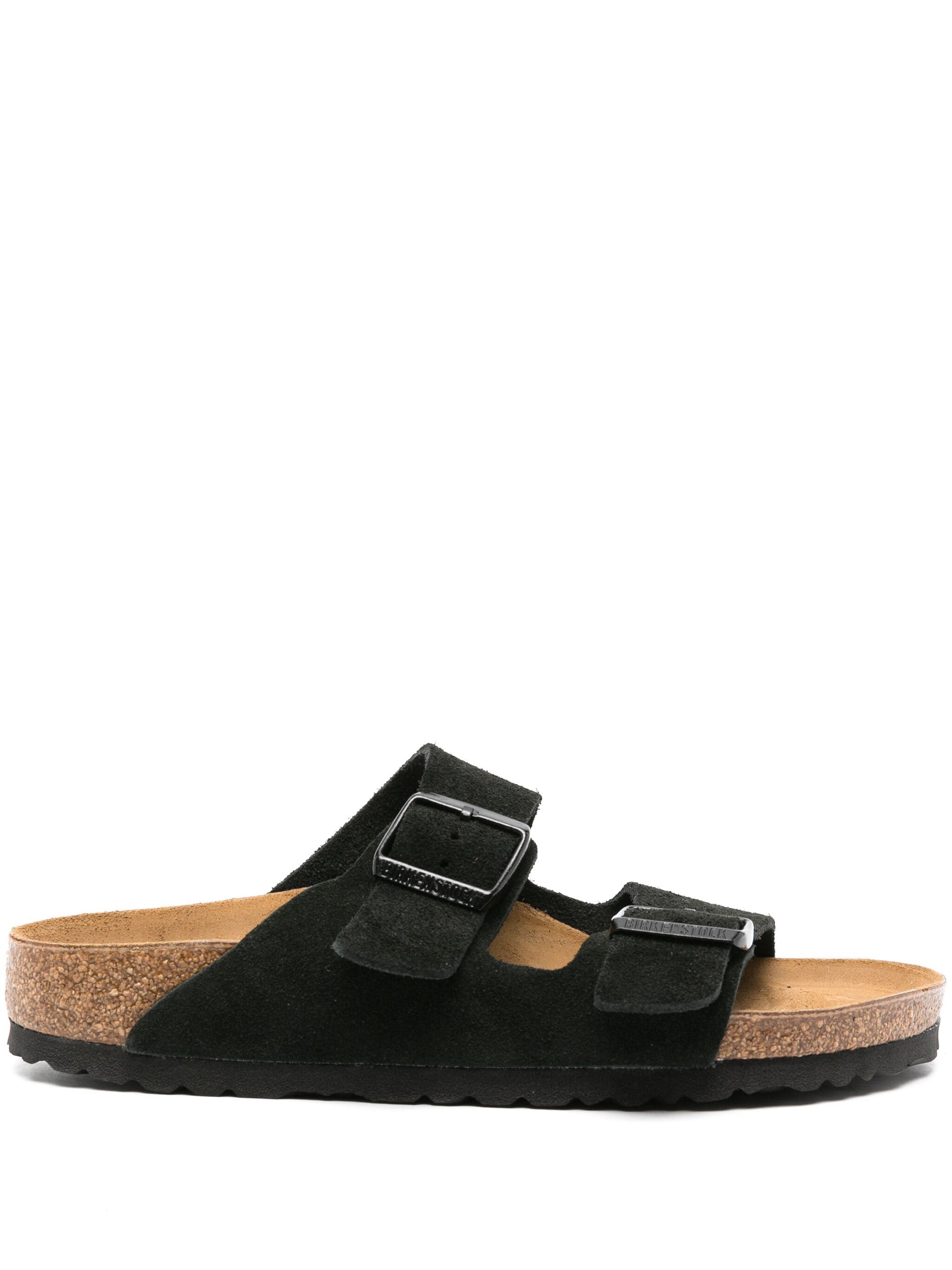 Birkenstock Unisex Slipper Arizona Suede Leather Black