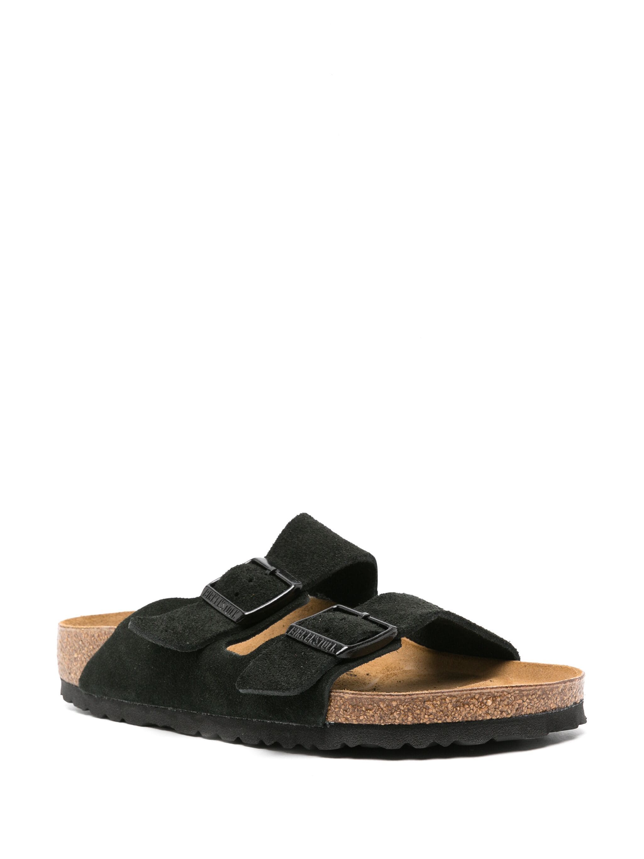 Birkenstock Unisex Slipper Arizona Suede Leather Black