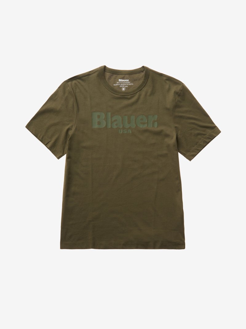 BLAUER T-Shirt Uomo Logo-Verde Siepe