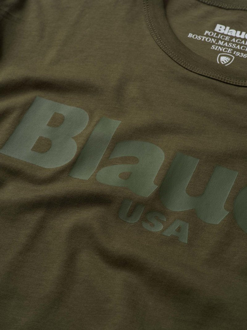 BLAUER T-Shirt Uomo Logo-Verde Siepe