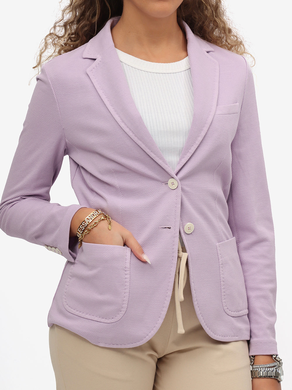 Circolo 1901 Giacca Donna Oxford Slim-Orchidea