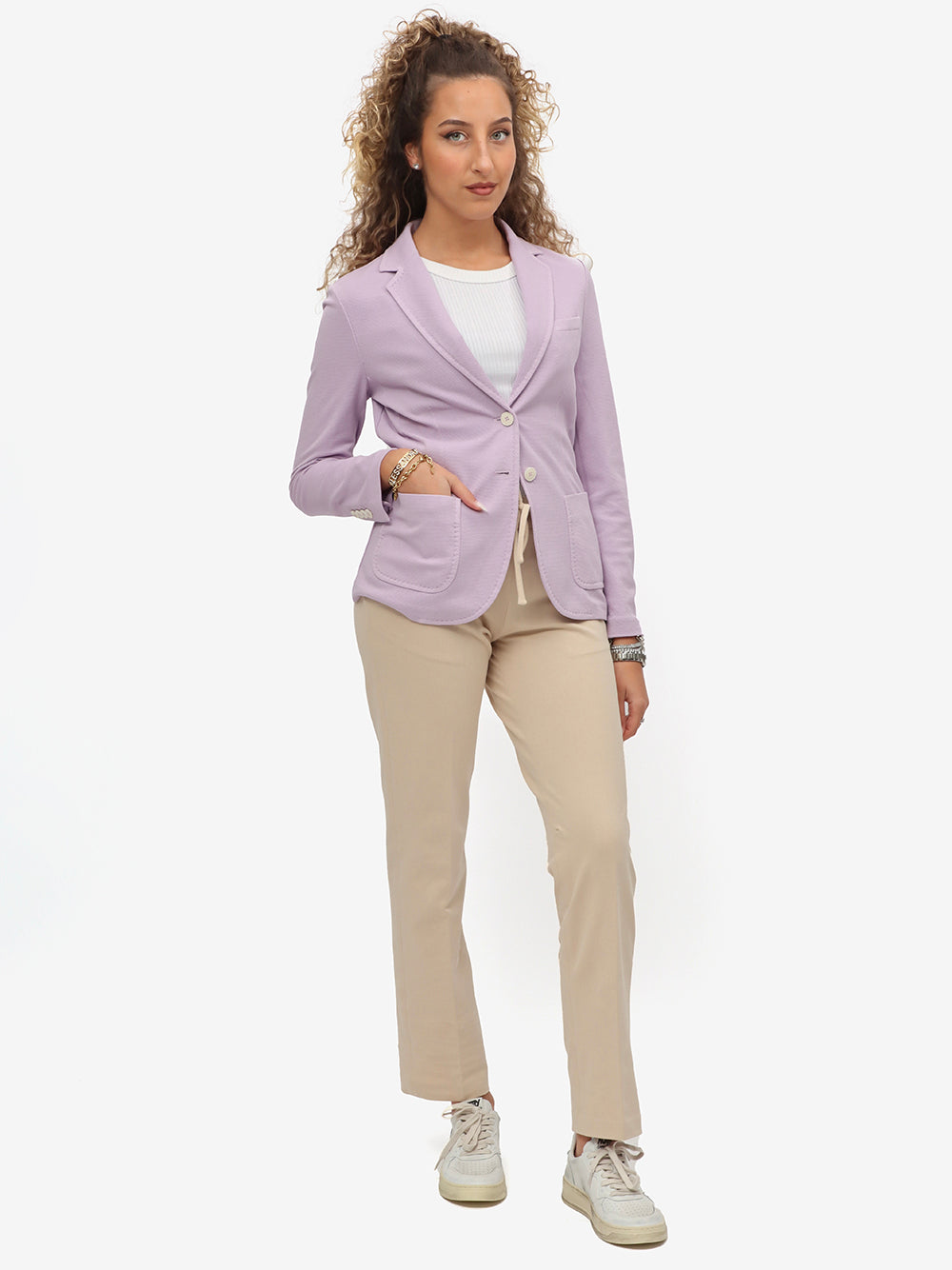 Circolo 1901 Giacca Donna Oxford Slim-Orchidea