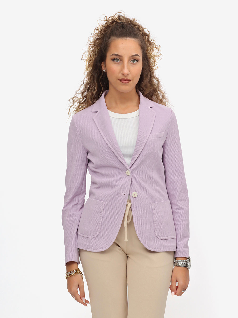 Circolo 1901 Giacca Donna Oxford Slim-Orchidea