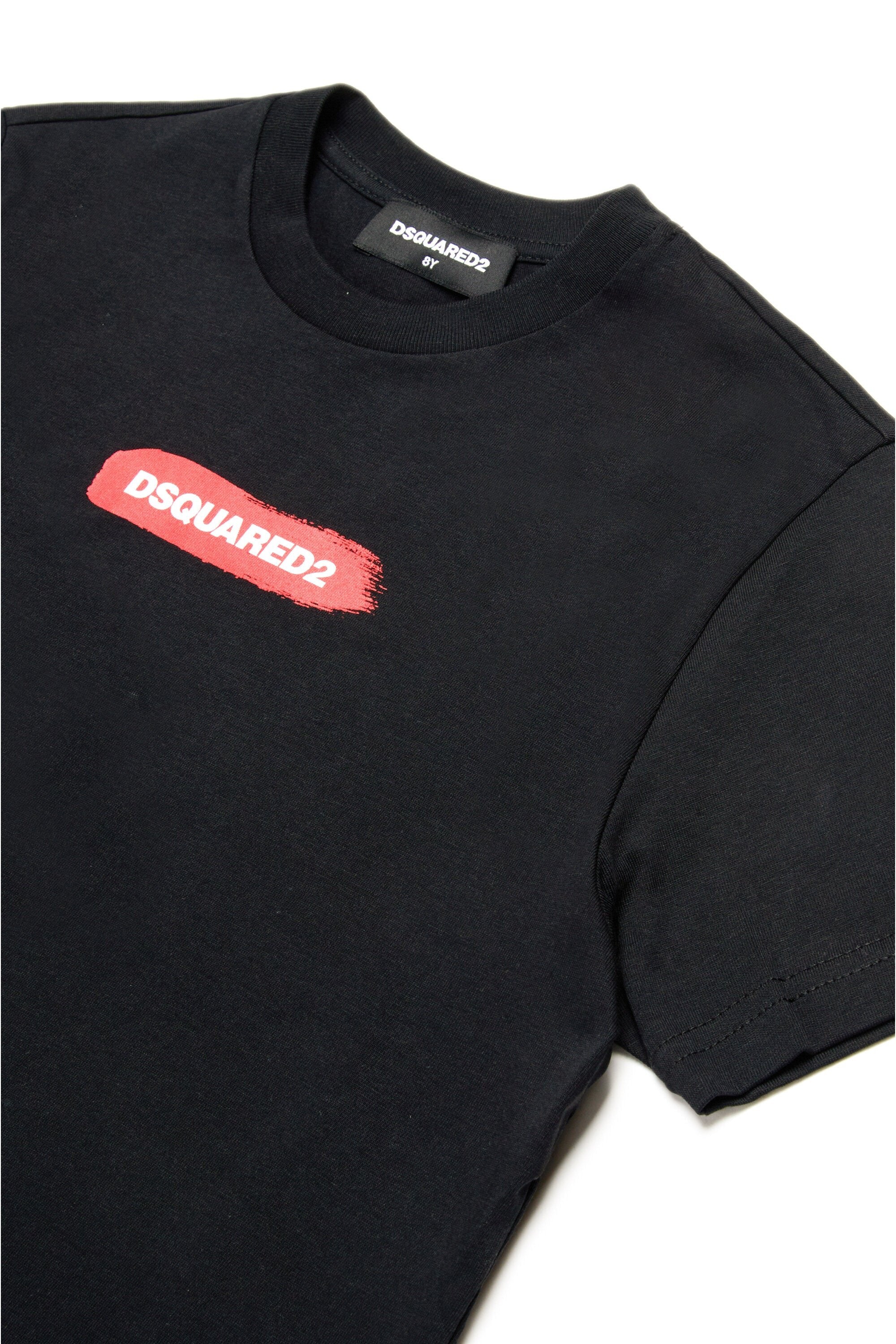 DSQUARED2-T-Shirt Unisex Bambino Relax Logo-Nero
