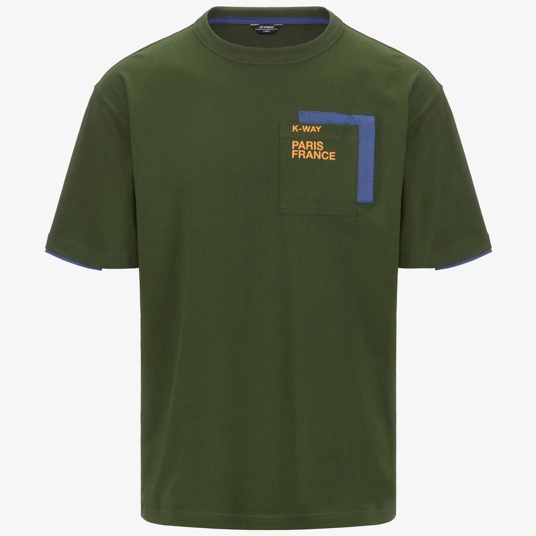 K-WAY T-Shirt Uomo FANTOME CONTRAST POCKETS-Green Cypress