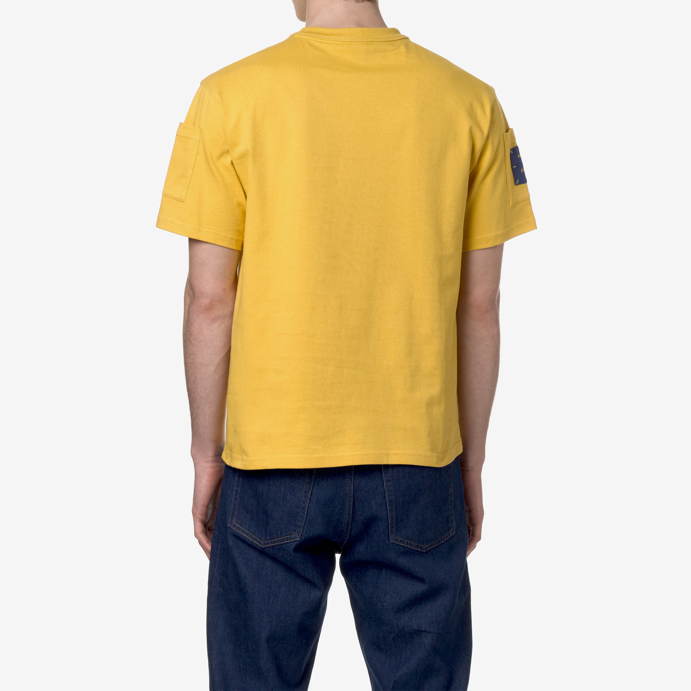 K-WAY T-Shirt Uomo Fantome Sleeve Pocket-Yellow Mimosa