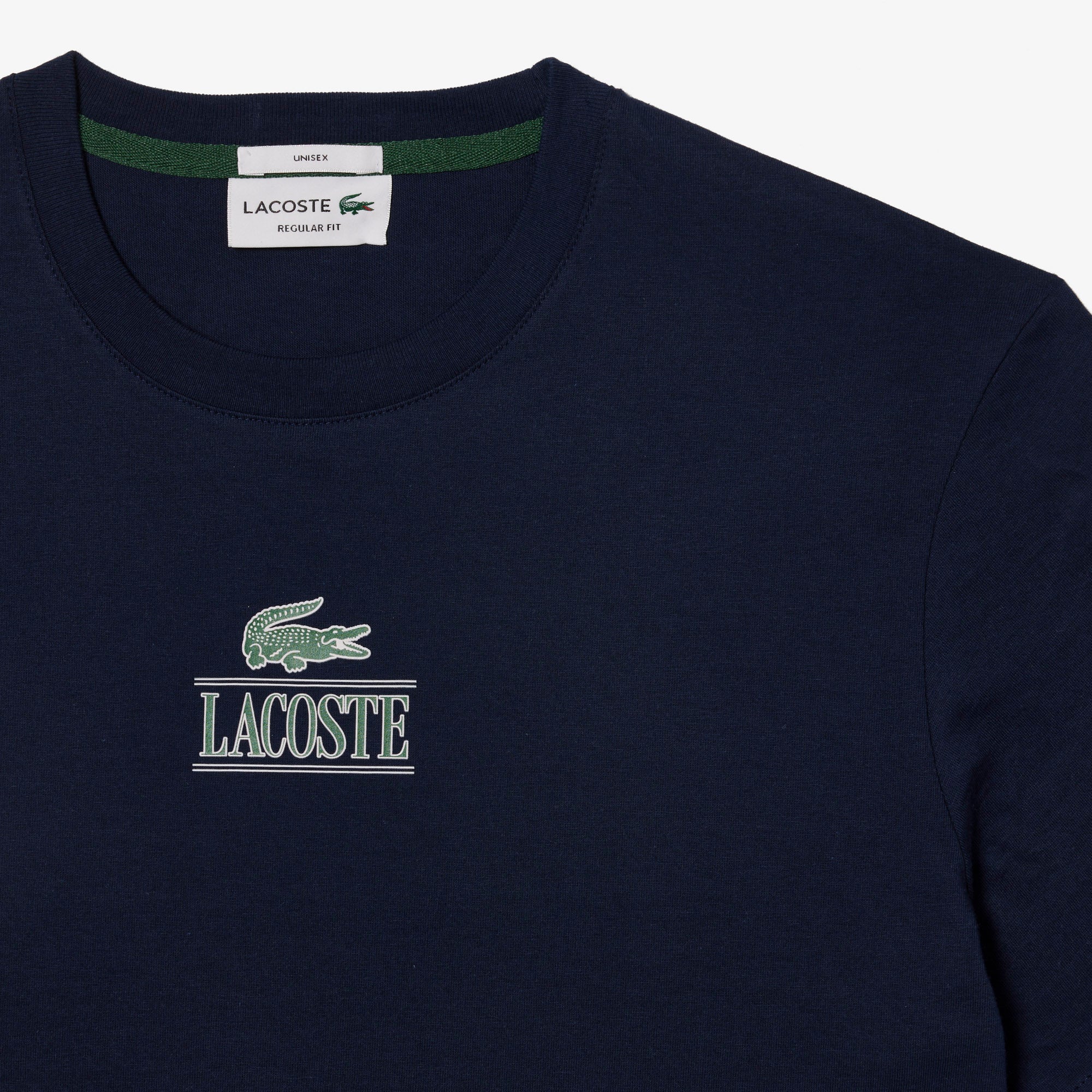 LACOSTE T-Shirt Uomo Logo 3d-Blu Navy