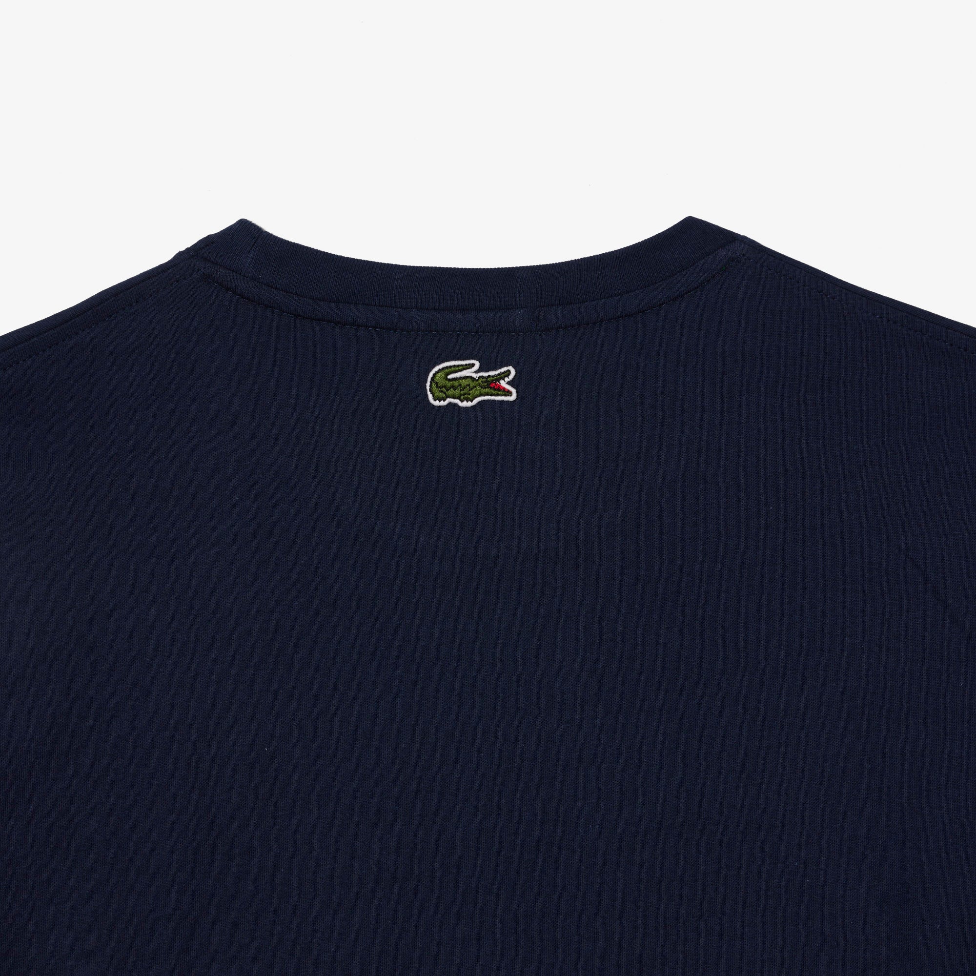 LACOSTE T-Shirt Uomo Logo 3d-Blu Navy