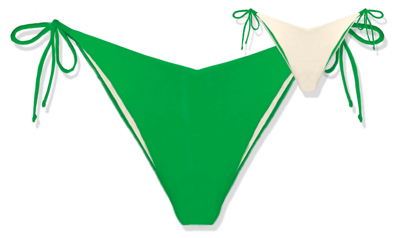 MC2 SAINT BARTH Costume Slip Donna Marielle-Verde Bianco