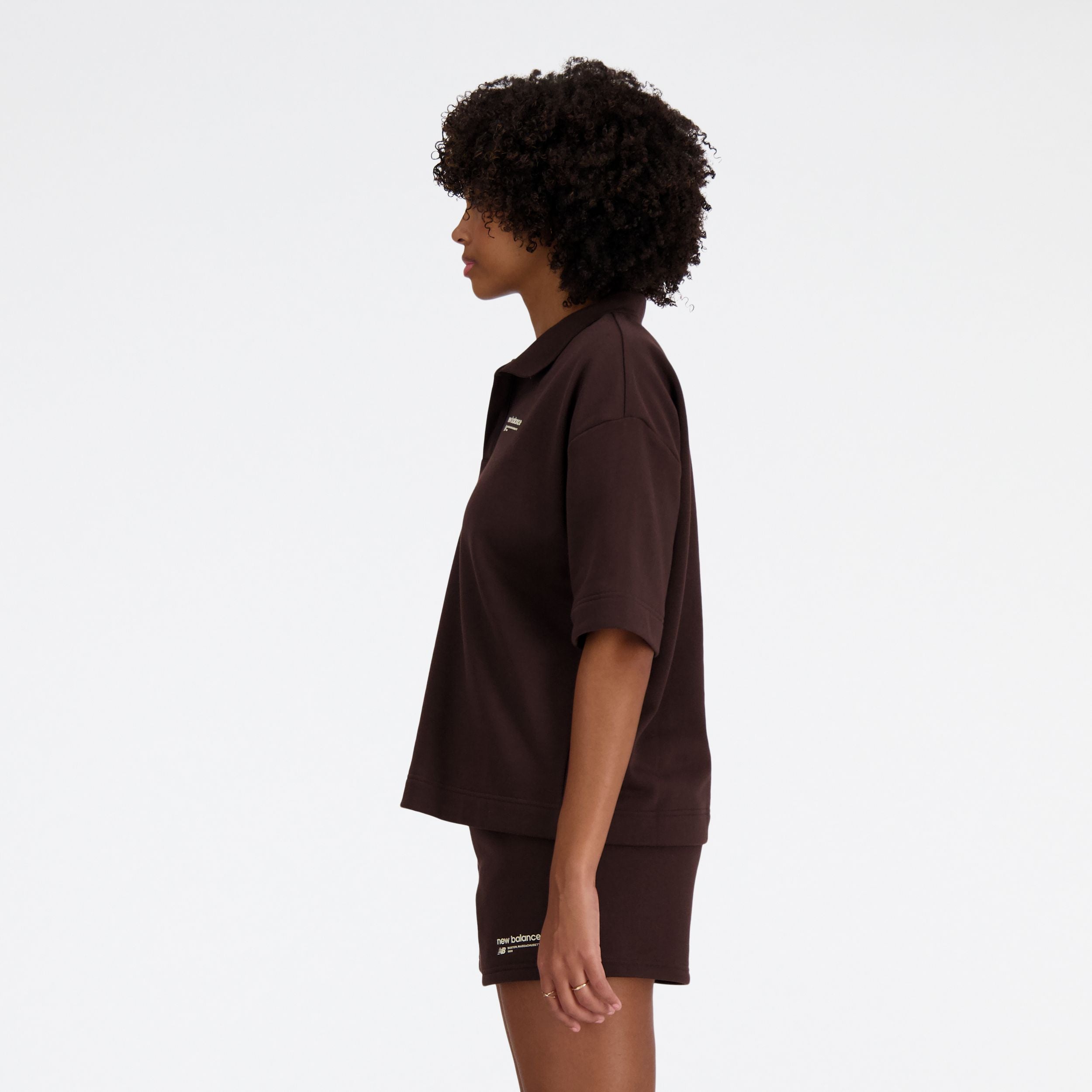 NEW BALANCE T-shirt Donna Heritage-Caffè Nero