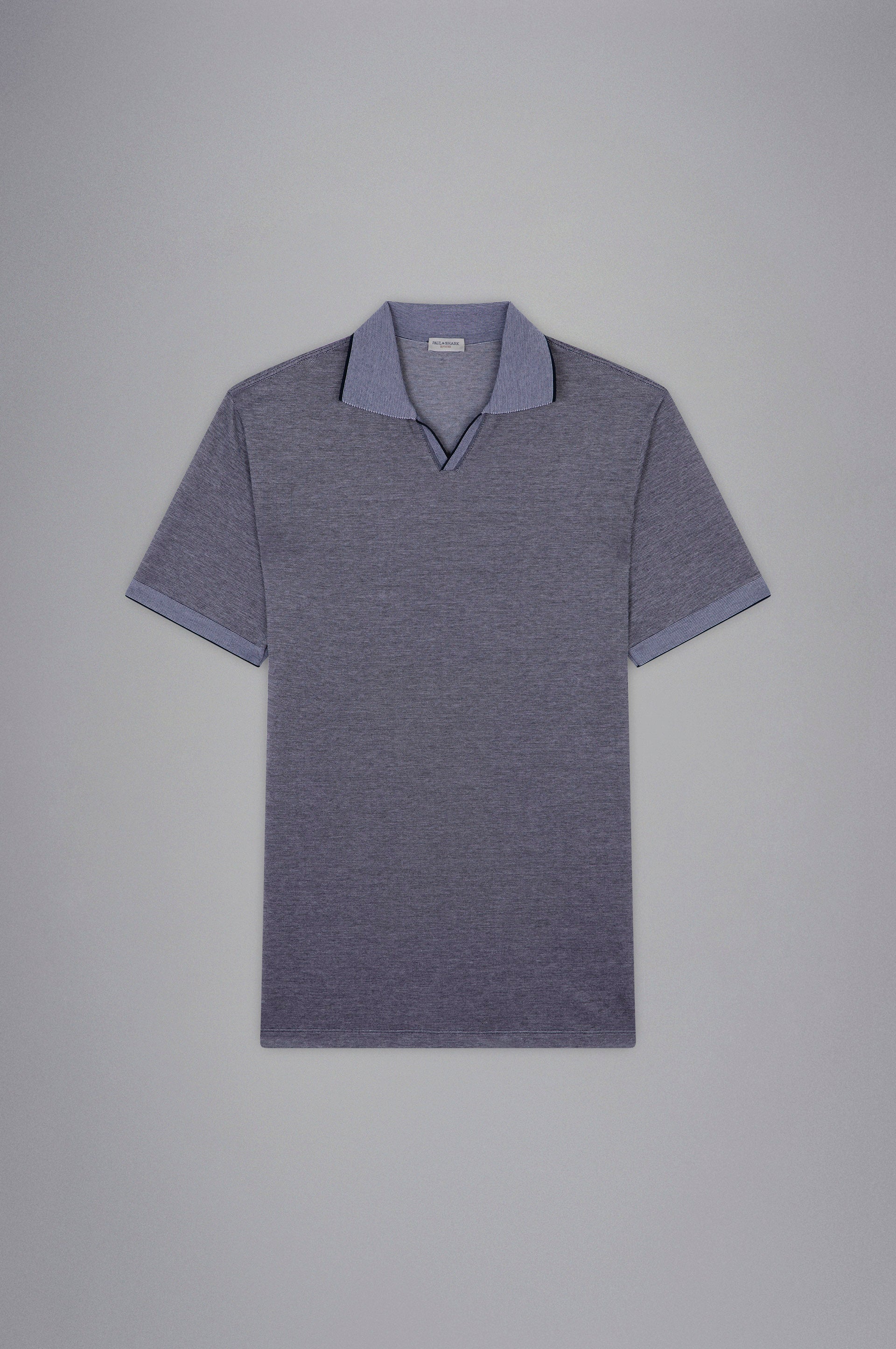 PAUL & SHARK Polo Uomo Piqué-Bianco Blu