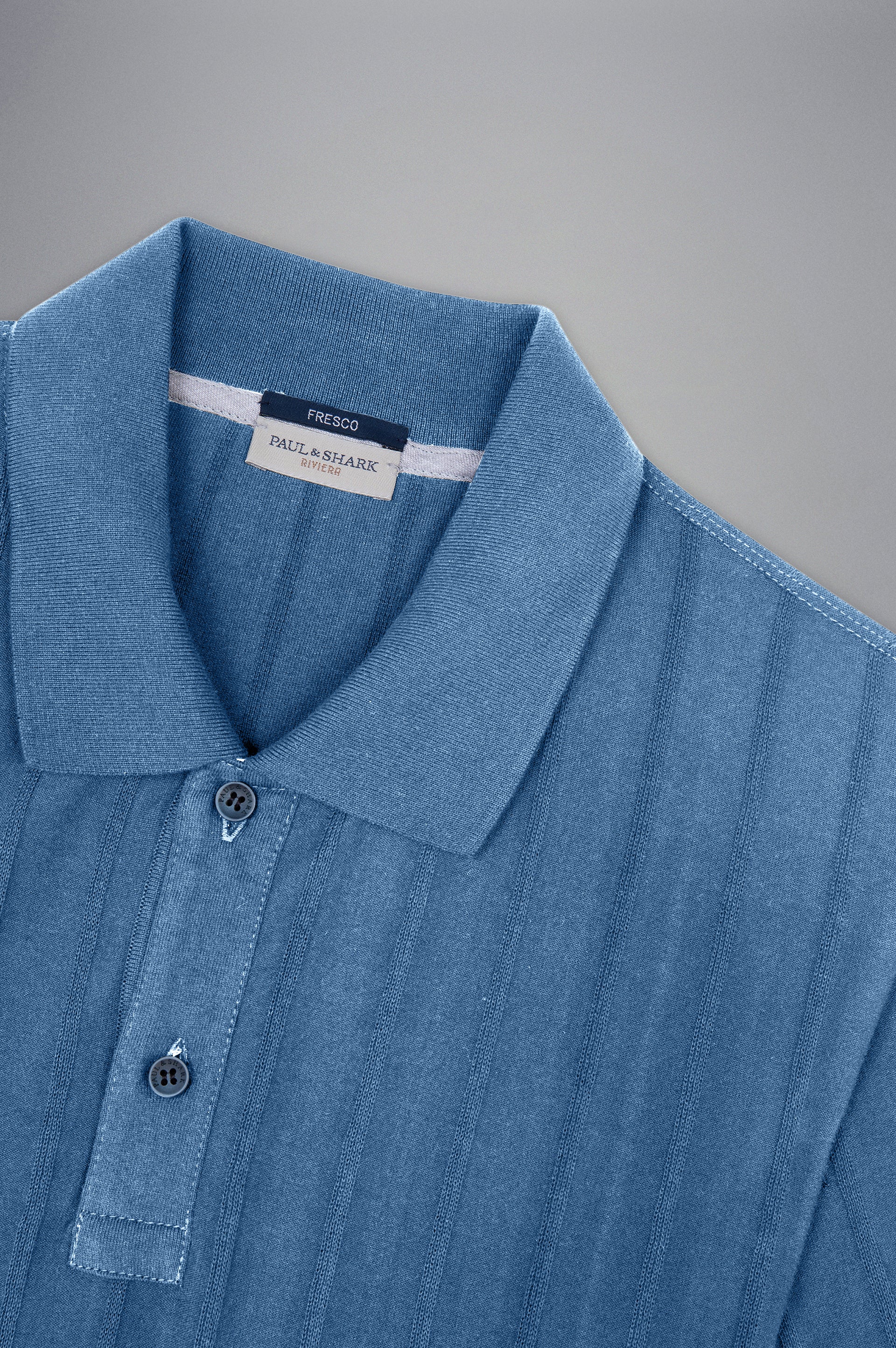 PAUL & SHARK Polo Uomo Cotone Righe-Cobalto