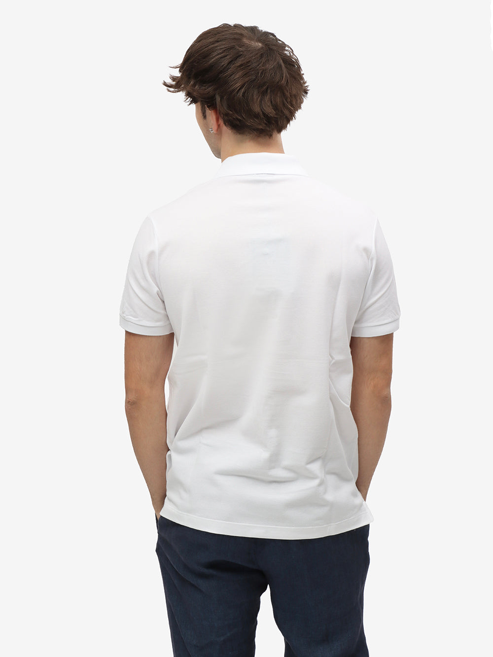 PAUL & SHARK Polo Uomo Piqué Patch Logo-Bianco