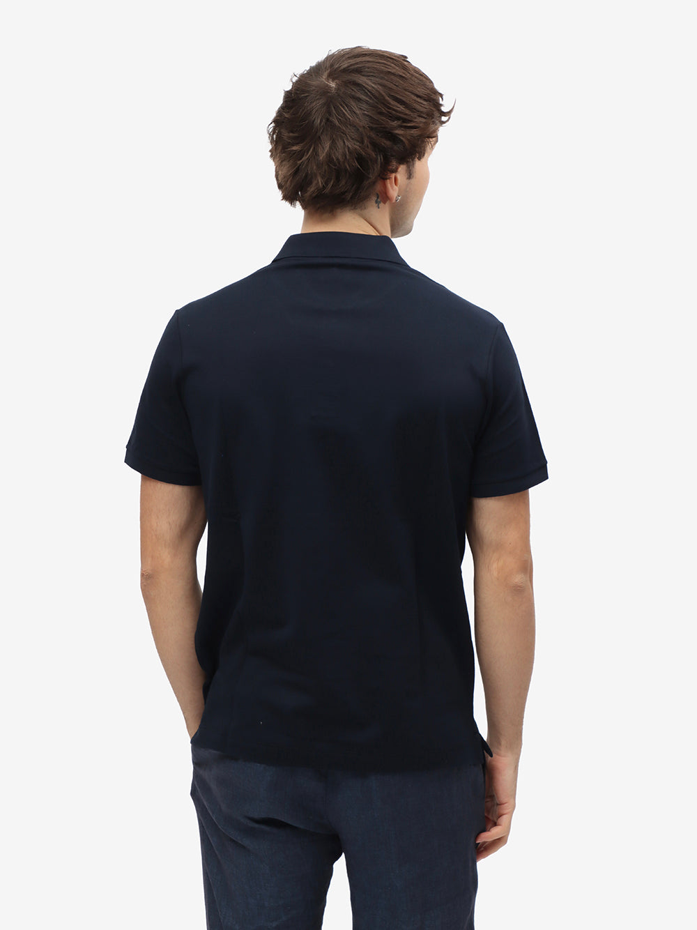 PAUL & SHARK Polo Uomo Piqué Patch Logo-Blu