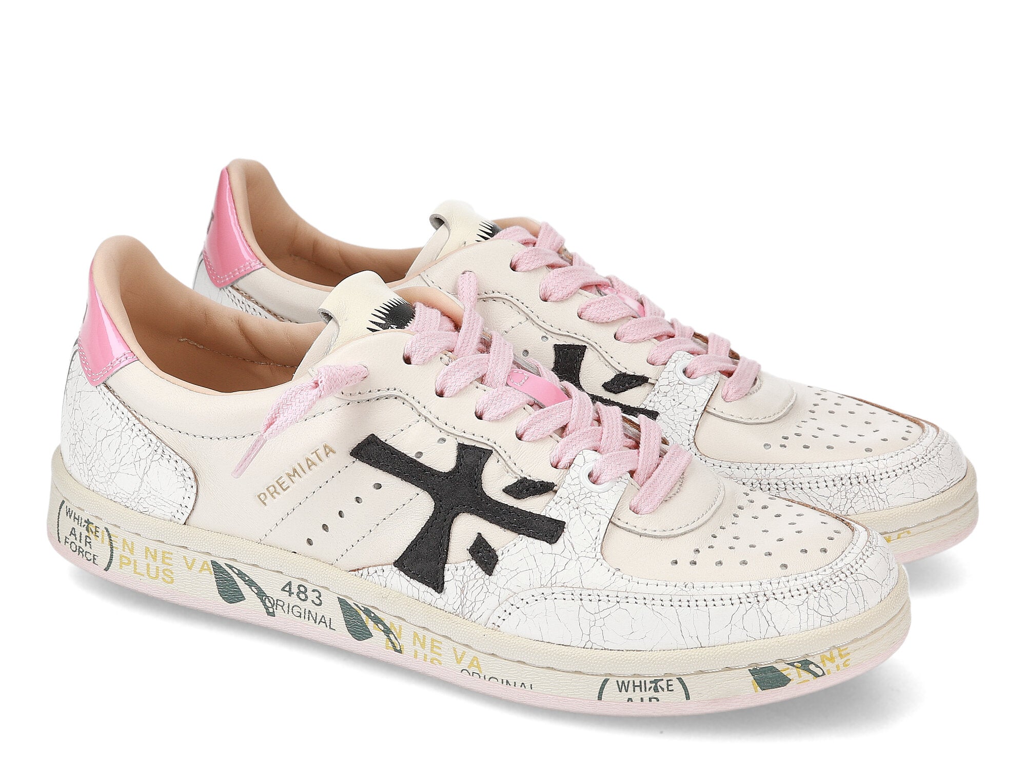 Premiata Sneakers Donna BSKT CLAYD 6783-Bianco Rosa