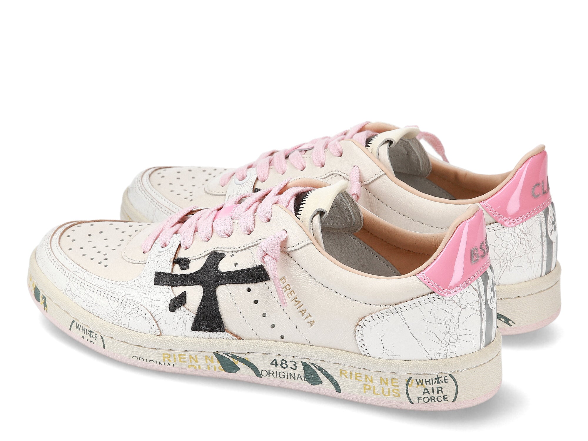 Premiata Sneakers Donna BSKT CLAYD 6783-Bianco Rosa