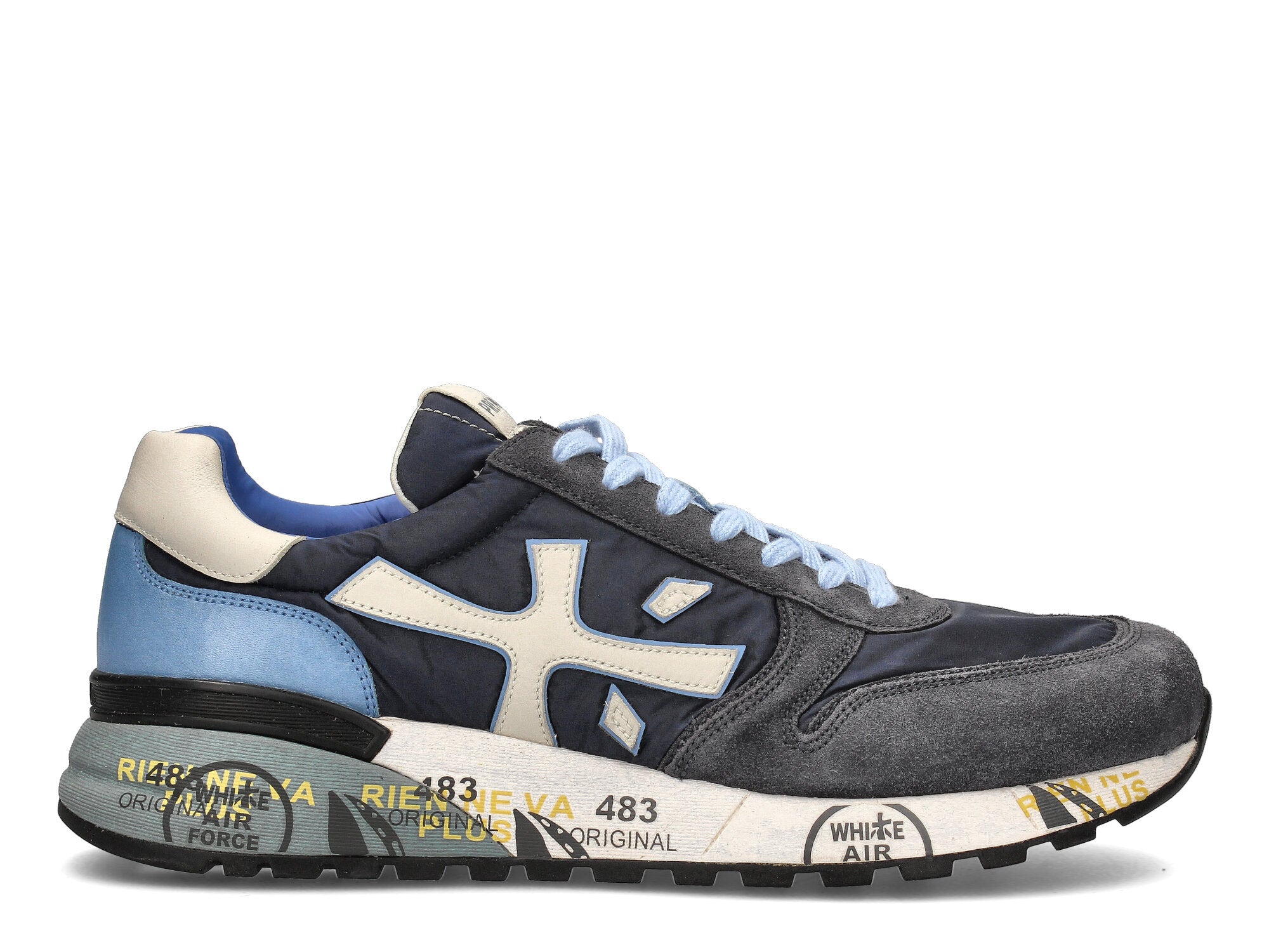 Premiata Sneakers Uomo Mick 1280E-Blu Grigio