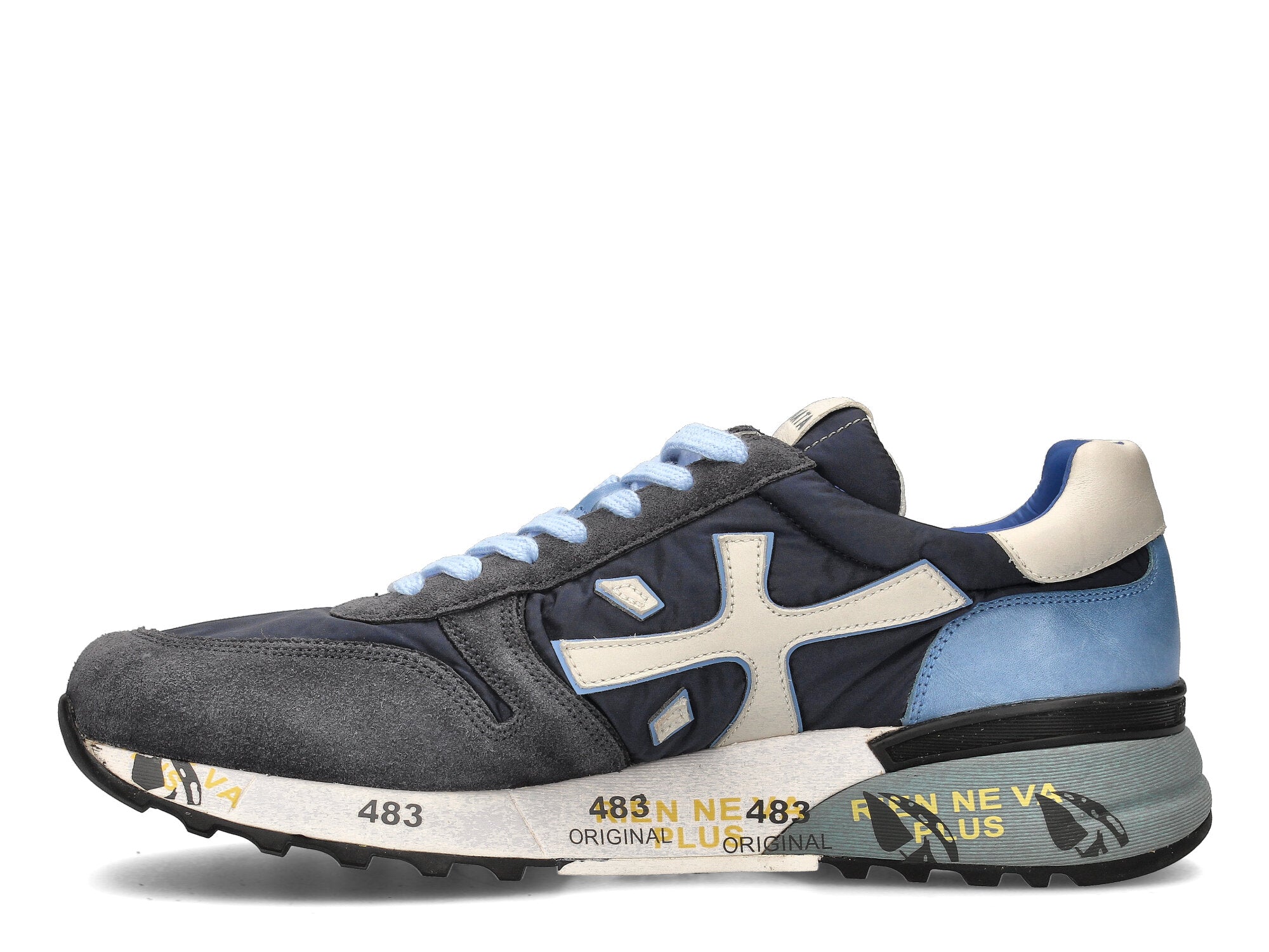 Premiata Sneakers Uomo Mick 1280E-Blu Grigio