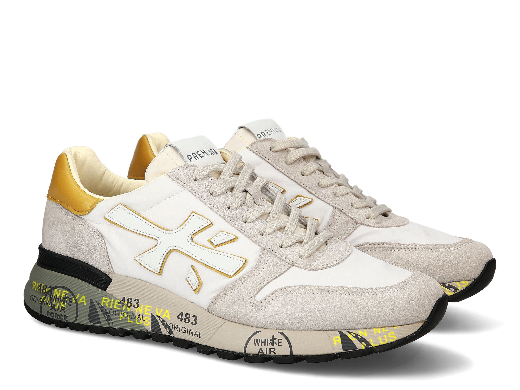 Premiata Sneakers Uomo Mick 6613-Bianco Grigio