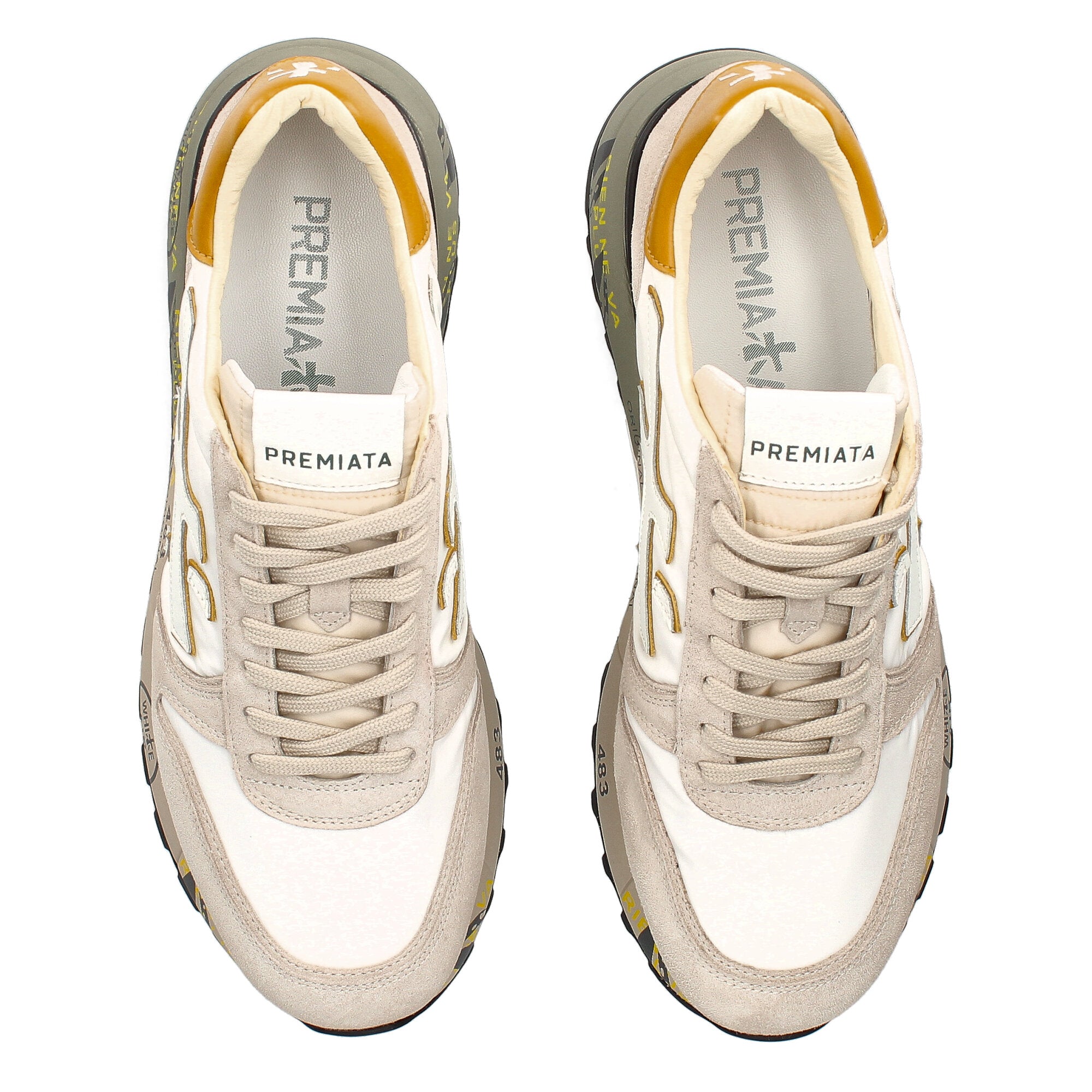 Premiata Sneakers Uomo Mick 6613-Bianco Grigio