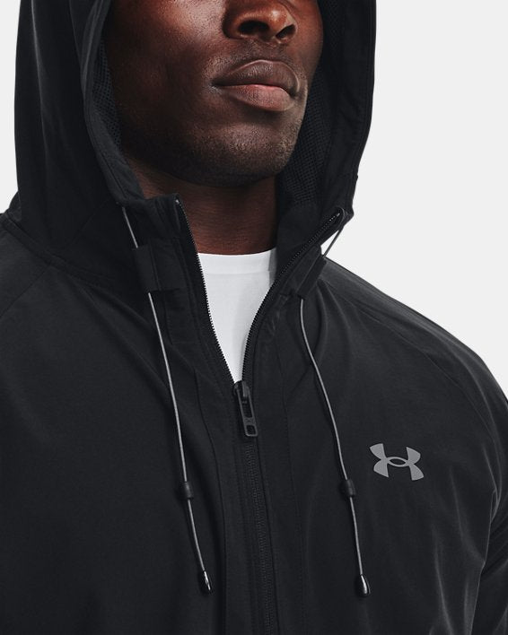 Under Armour Giubbino Uomo Stretch Woven Windbreaker-Black