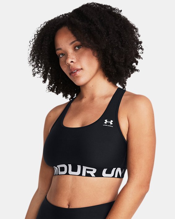 Under Armour Reggiseno Sportivo Donna HeatGear Mid-Black