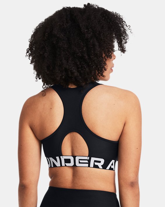 Under Armour Reggiseno Sportivo Donna HeatGear Mid-Black