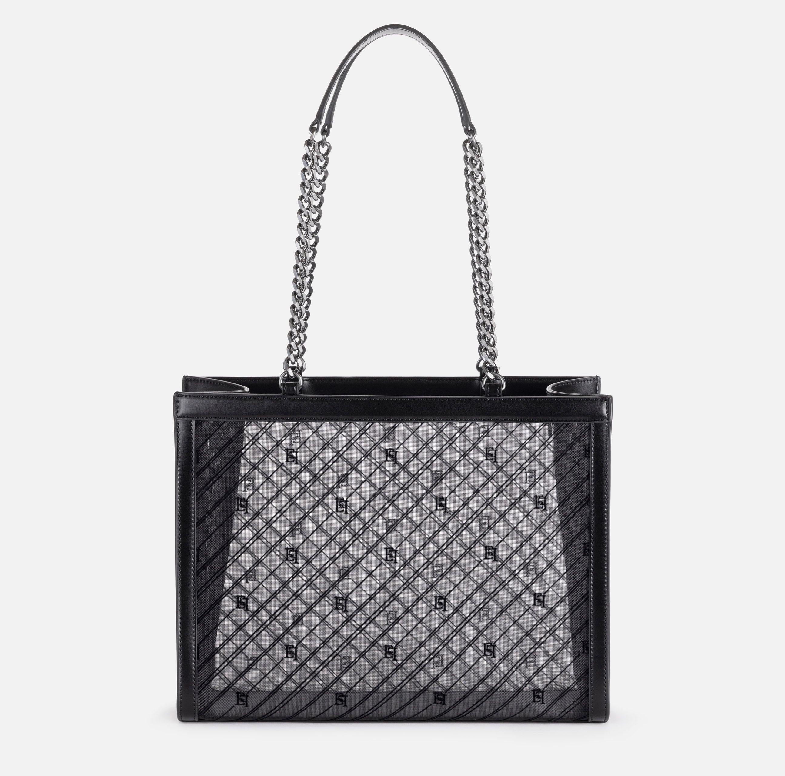 ELISABETTA FRANCHI Shopper Grande Rete-Nero