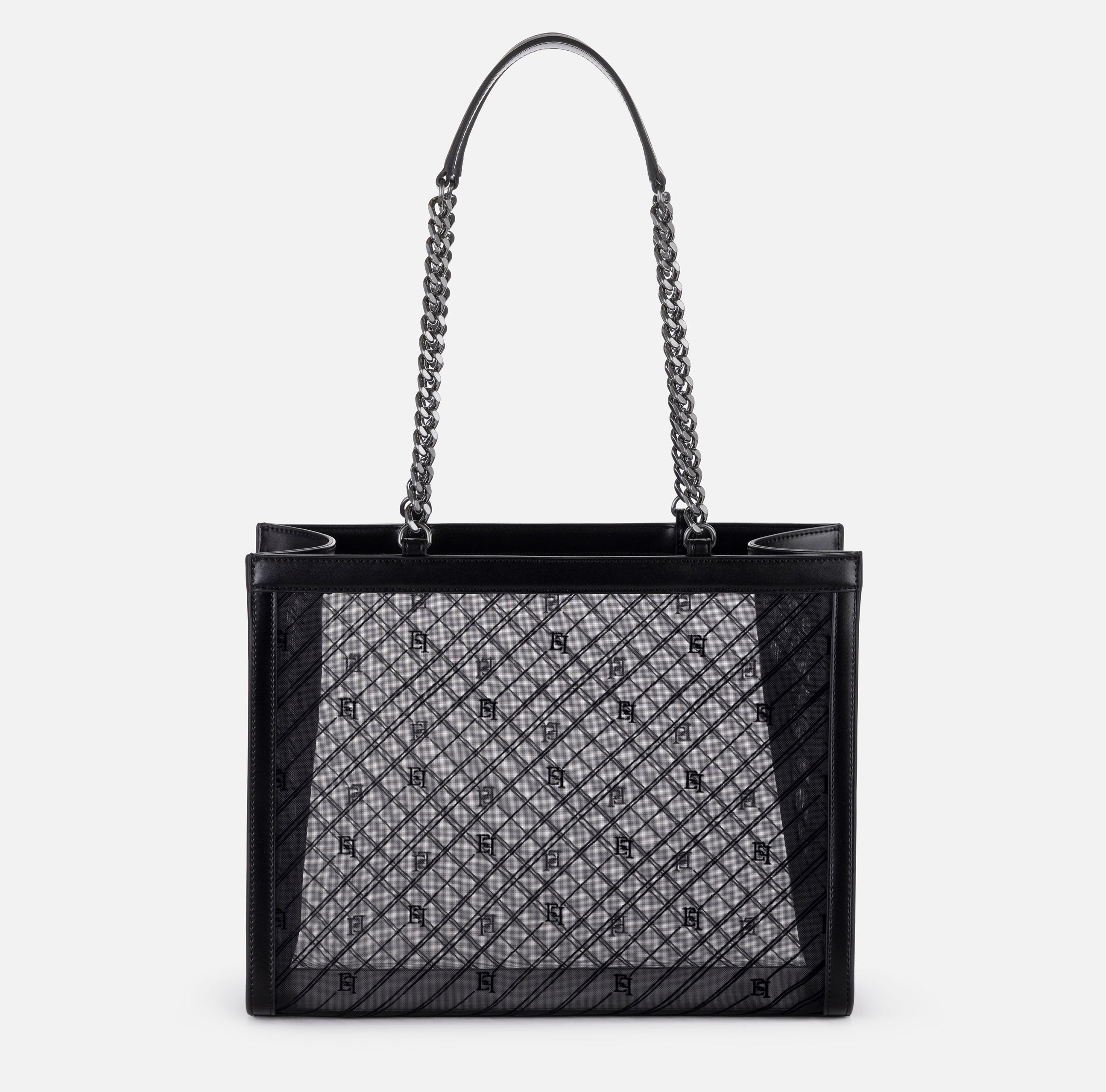 ELISABETTA FRANCHI Shopper Grande Rete-Nero