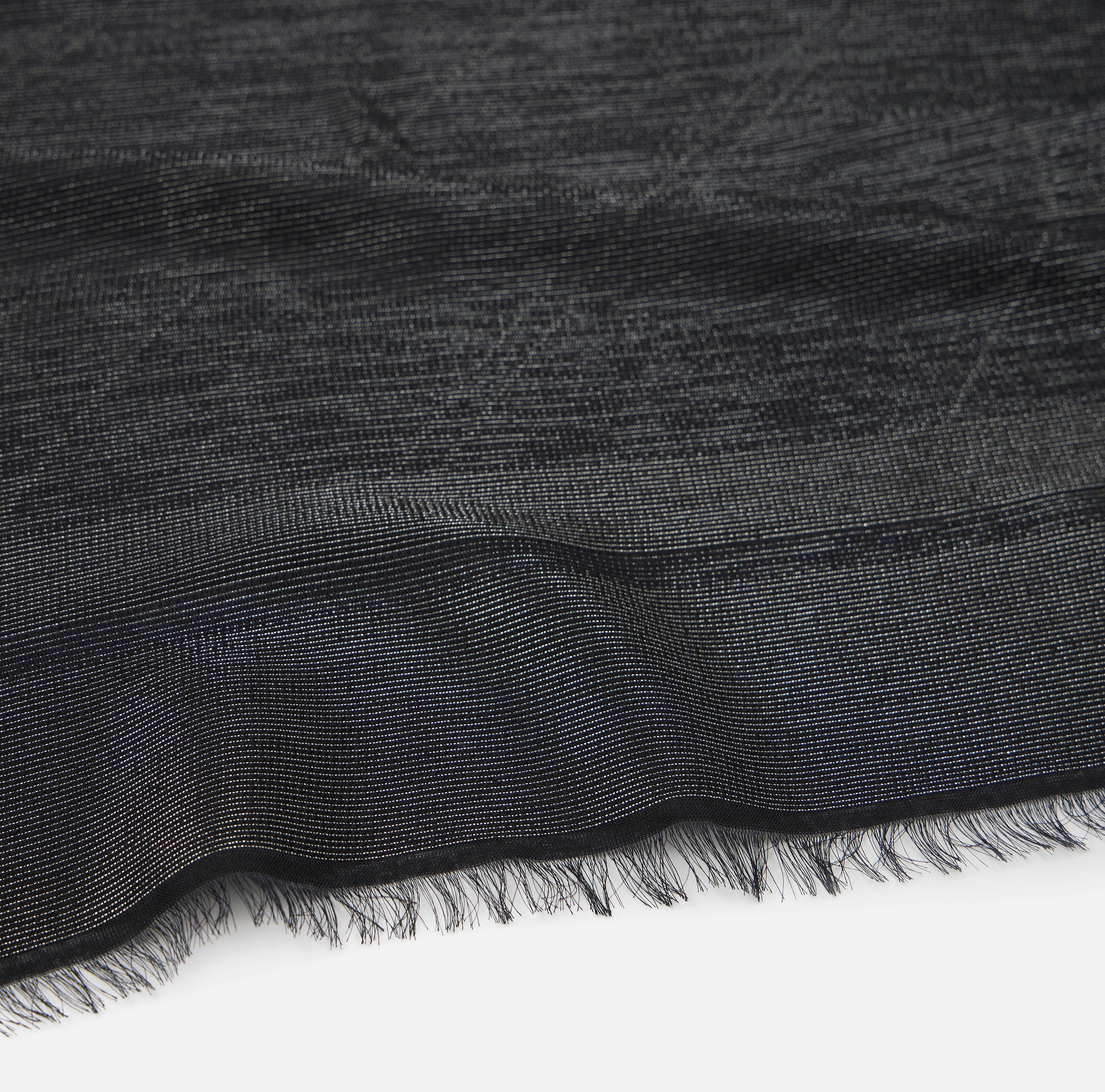 ELISABETTA FRANCHI Pashmina Lurex Logo-Nero