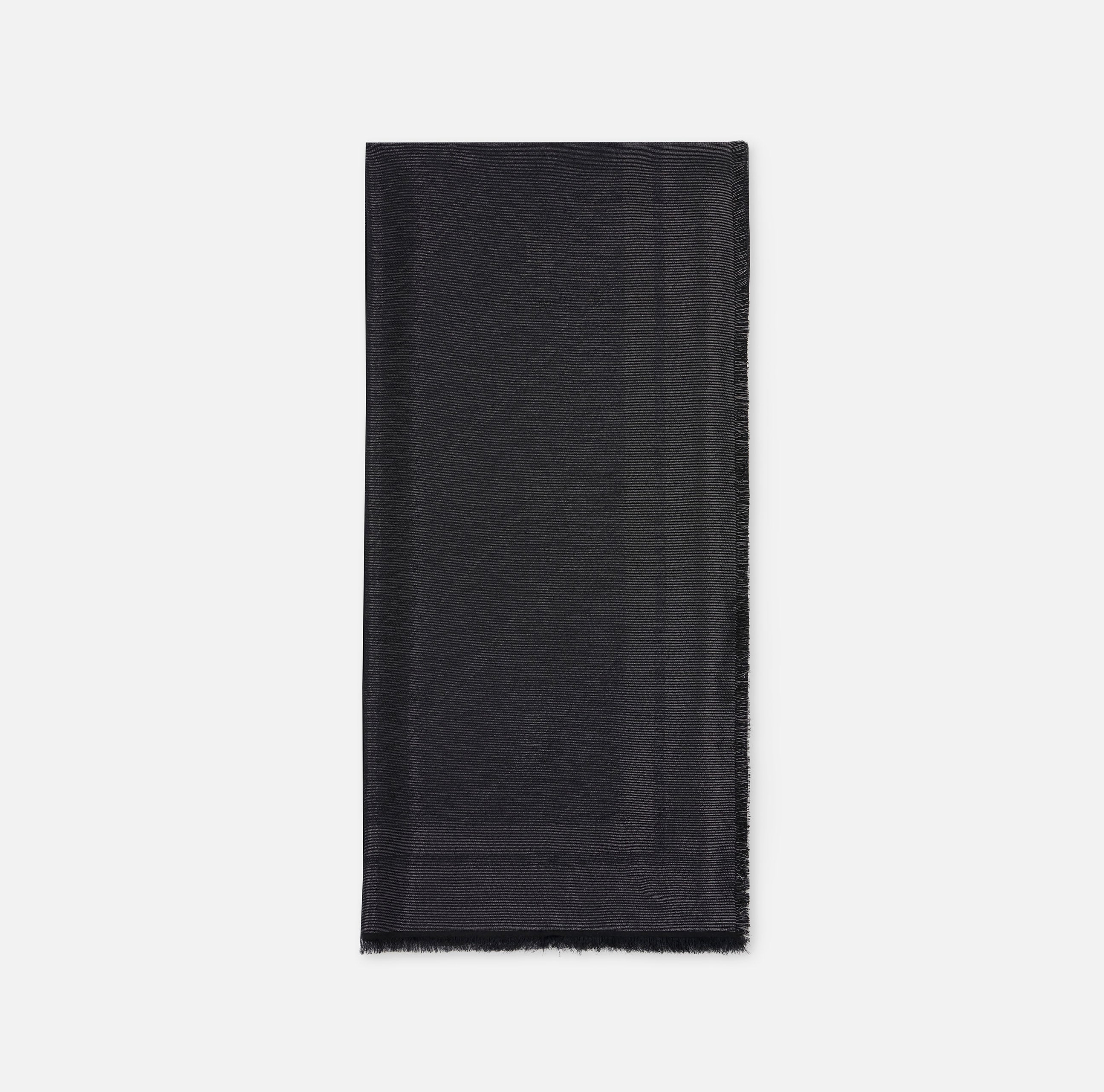 ELISABETTA FRANCHI Pashmina Lurex Logo-Nero