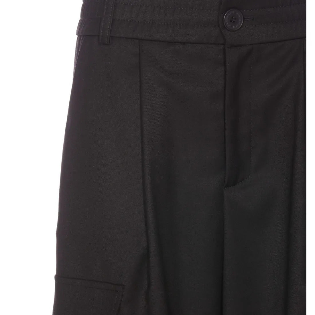 HINNOMINATE Pantalone Donna Cargo Label Logo-Nero