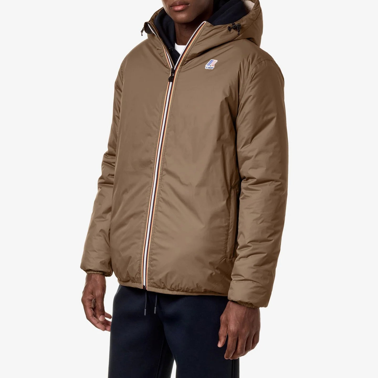 K-WAY Giubbino Uomo Le Vrai 3.0 Claude Orsetto-Beige Taupe