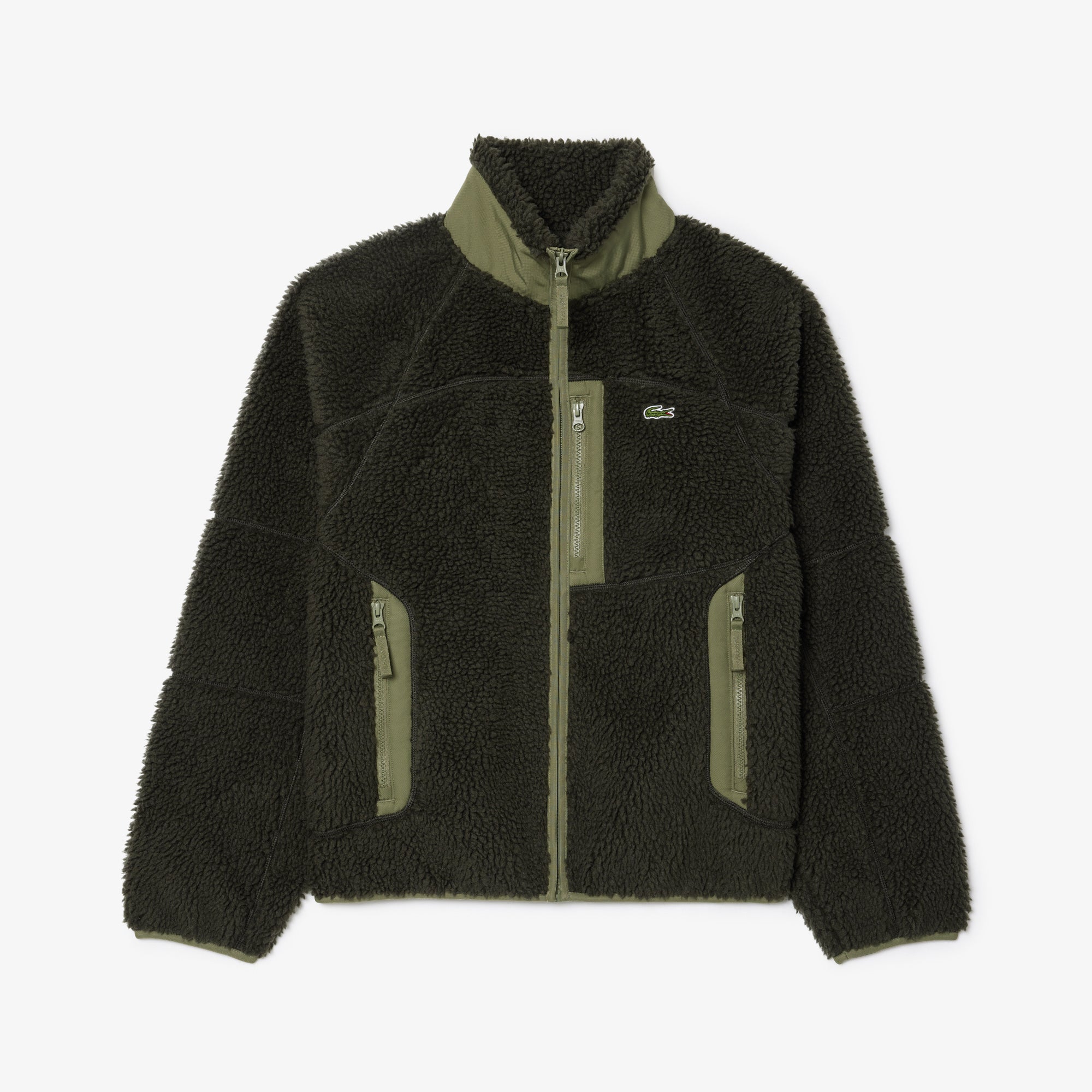 LACOSTE Giacca Uomo Teddy-Verde Cachi