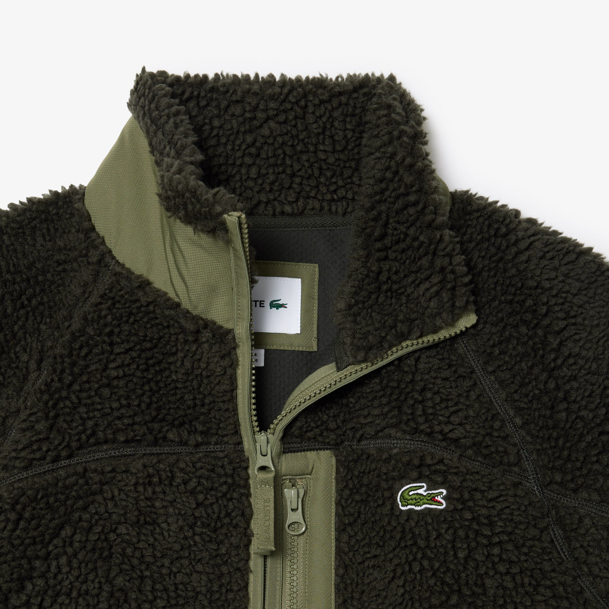 LACOSTE Giacca Uomo Teddy-Verde Cachi