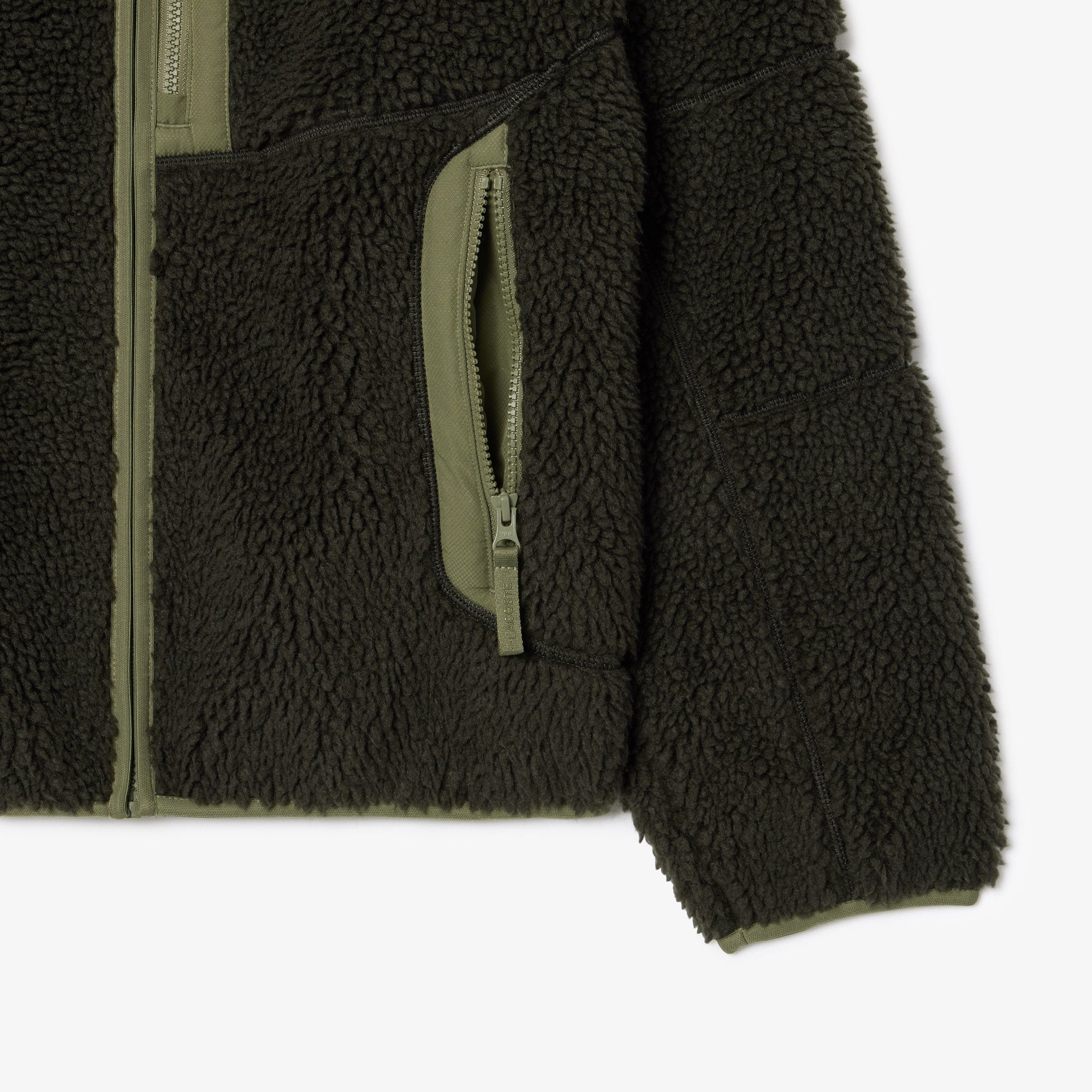 LACOSTE Giacca Uomo Teddy-Verde Cachi