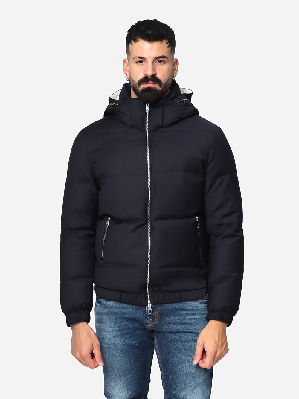 MONTECORE Piumino Uomo Imbottito in piuma Dark Blue walcor it