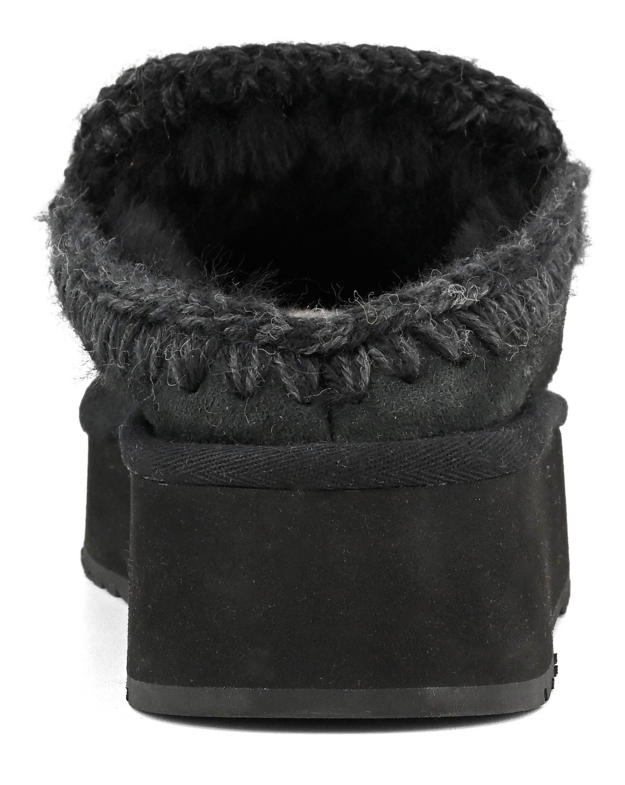 MOU Ciabatta Donna Clog Eskimo Platform-Black