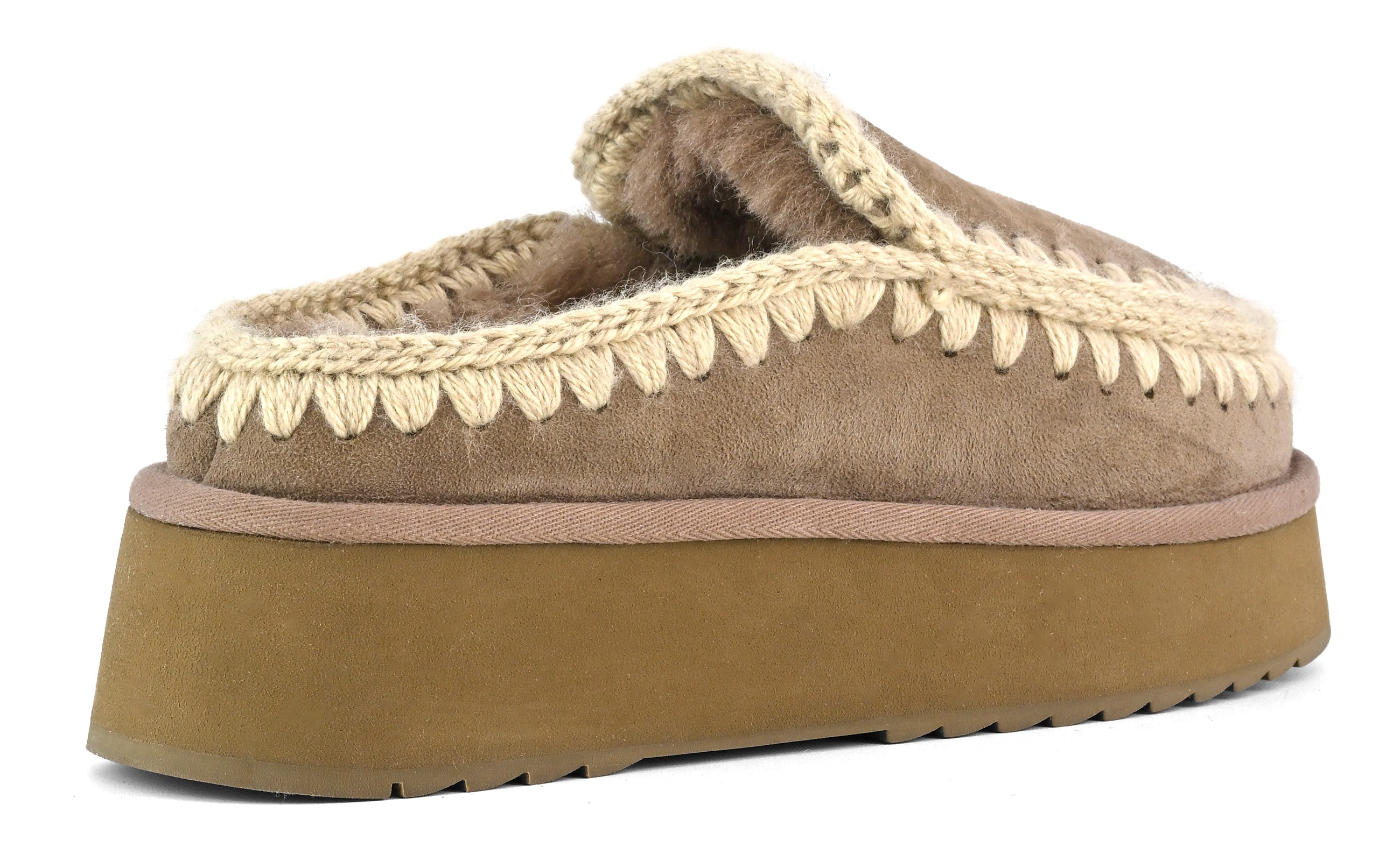 MOU Ciabatta Donna Clog Eskimo Platform-Elephant Grey