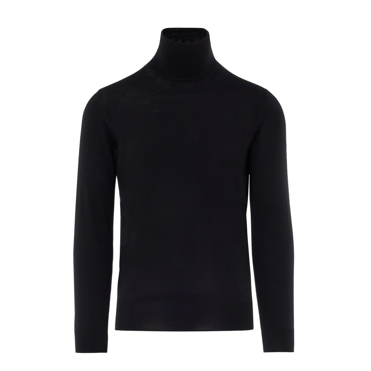 PAOLO PECORA Dolcevita Uomo Lana Merino Extrafine-Nero walcor-it