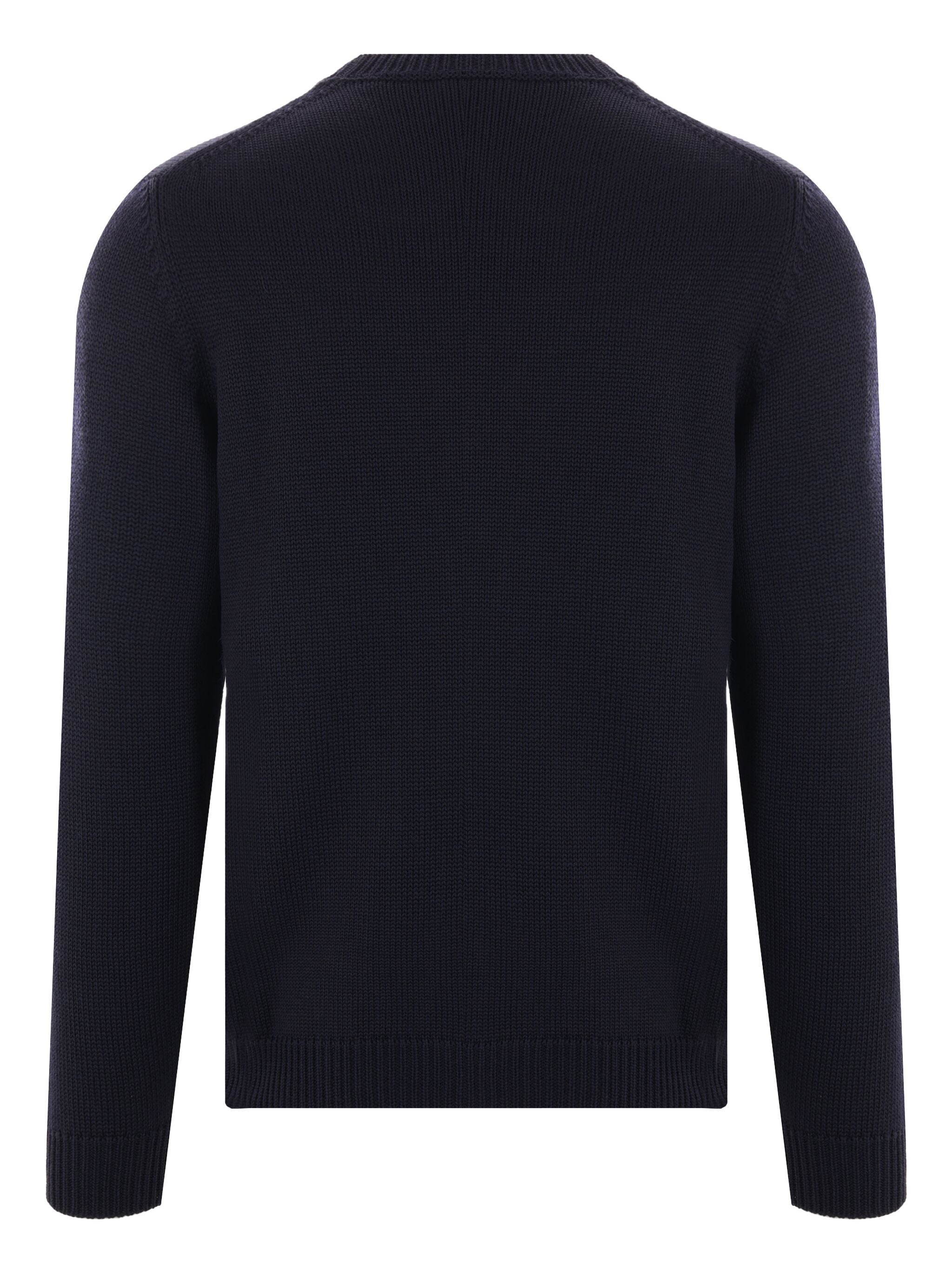 ROBERTO COLLINA Maglia Uomo Merino-Navy