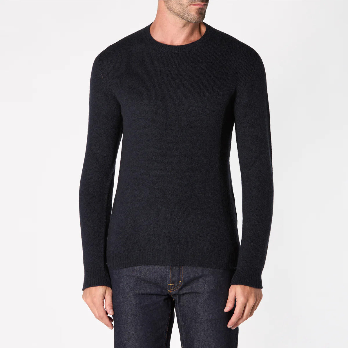 ROBERTO COLLINA Maglia Uomo Lana Cammello-Navy