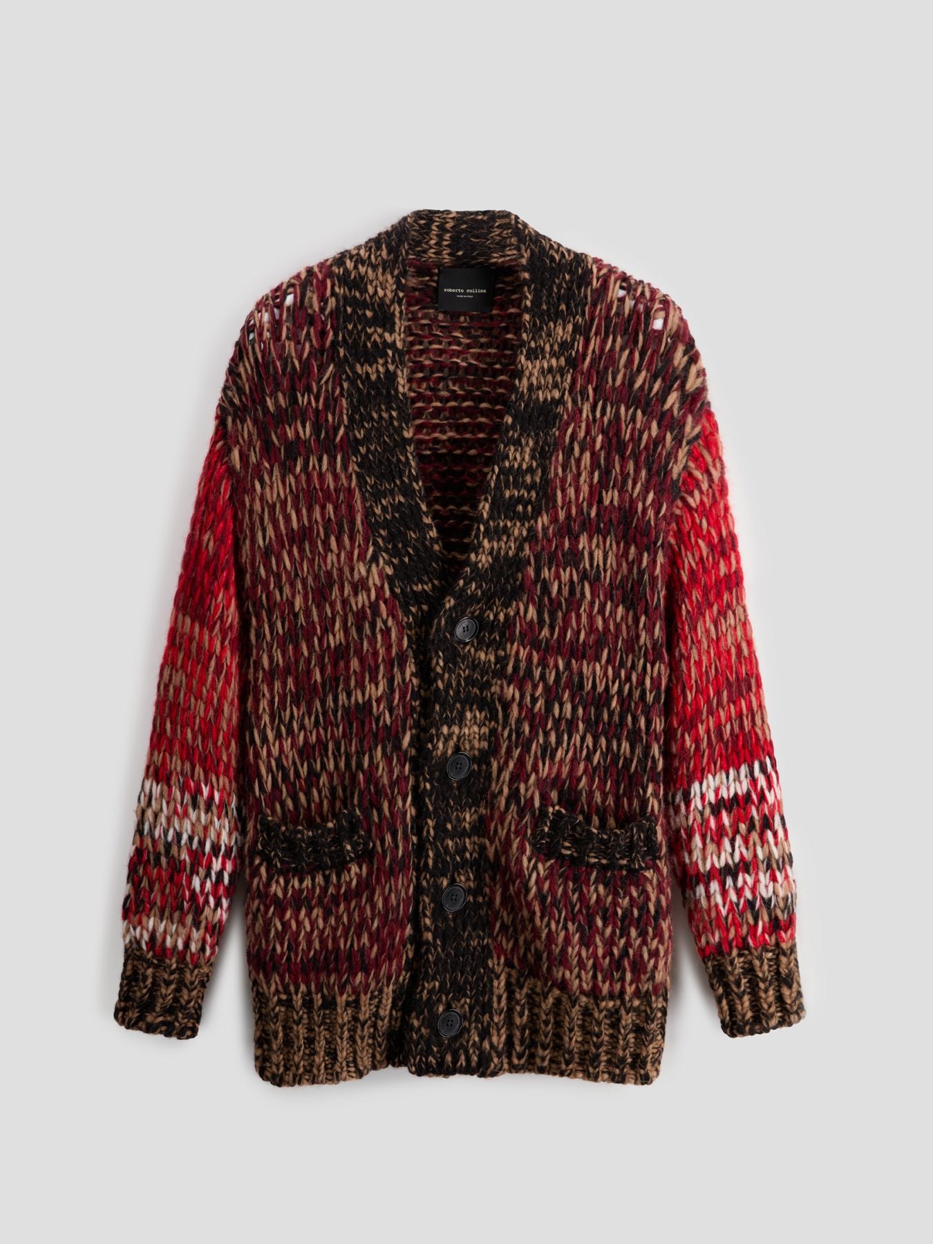 ROBERTO COLLINA Cardigan Uomo Mouliné-Multicolor